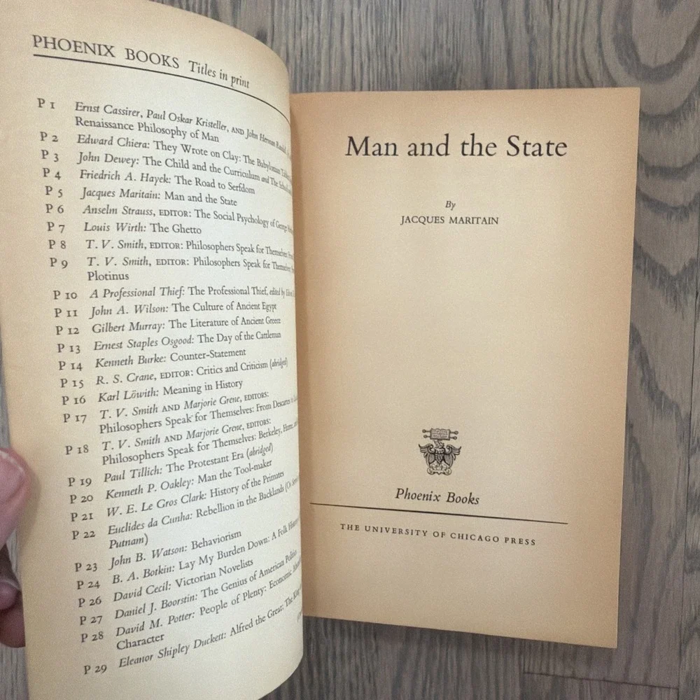 Man and the State - Paperback By Jacques Maritain - GOOD 1961